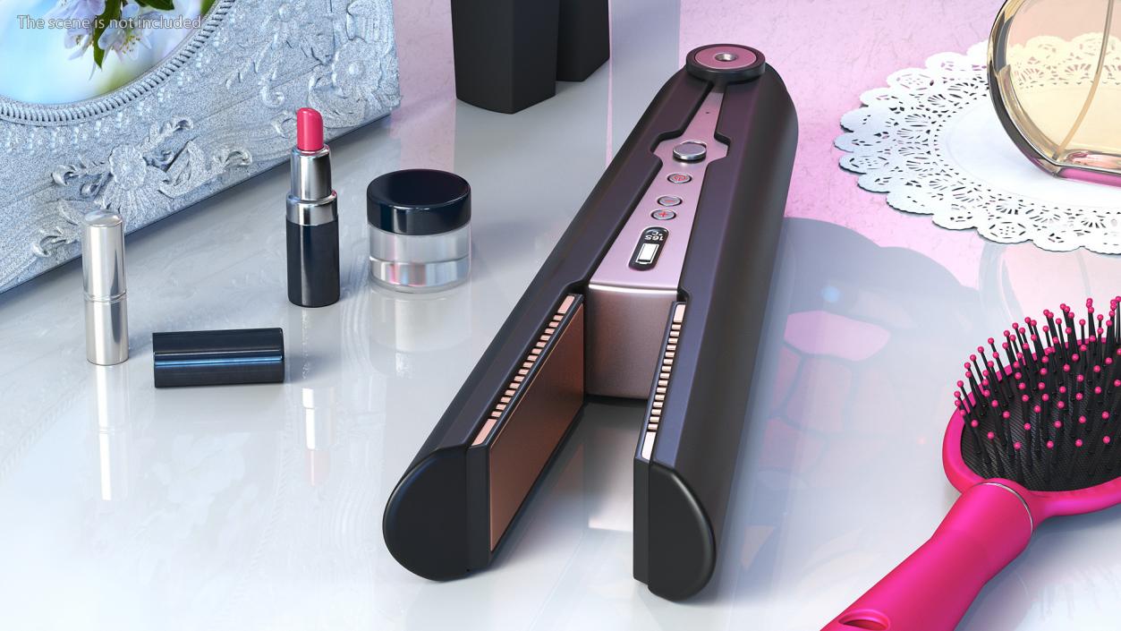 3D Hair Straightener Black model