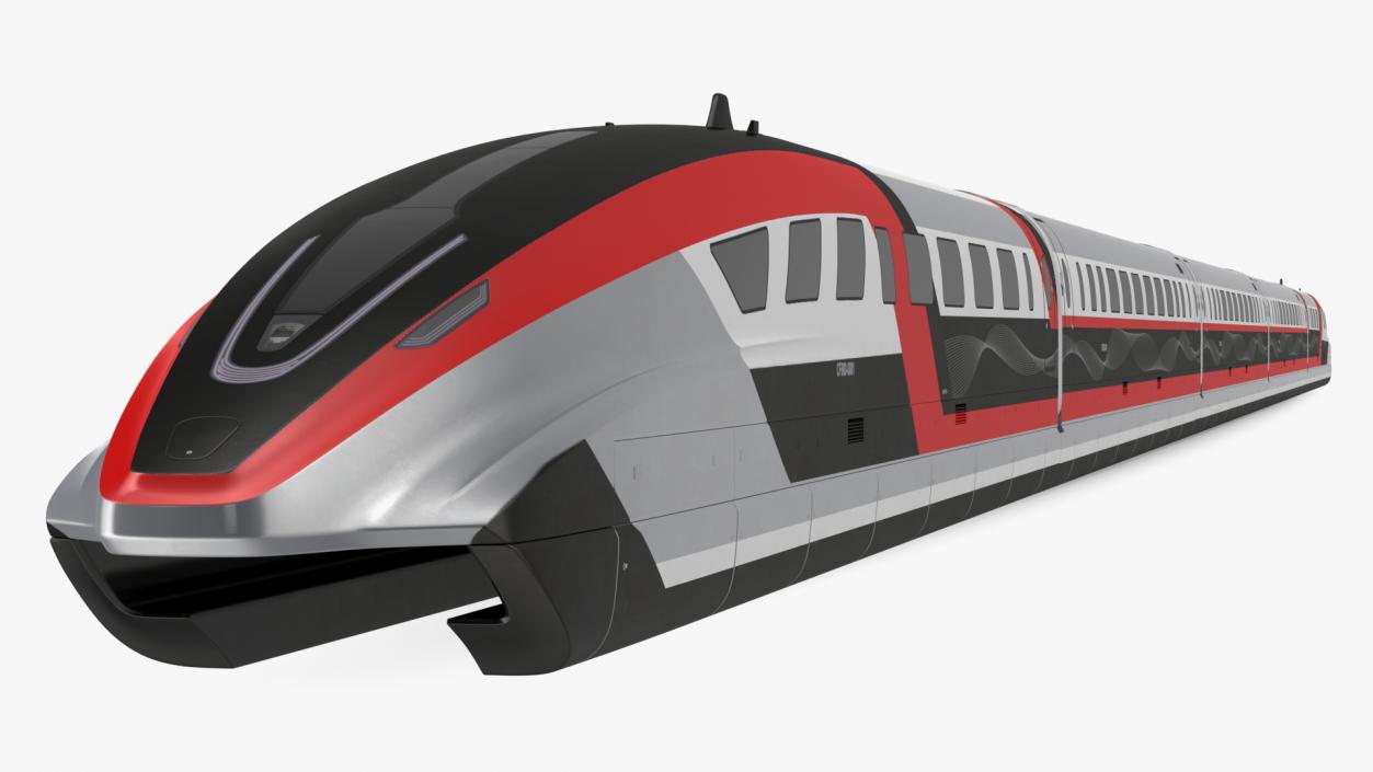 3D Maglev Train Red