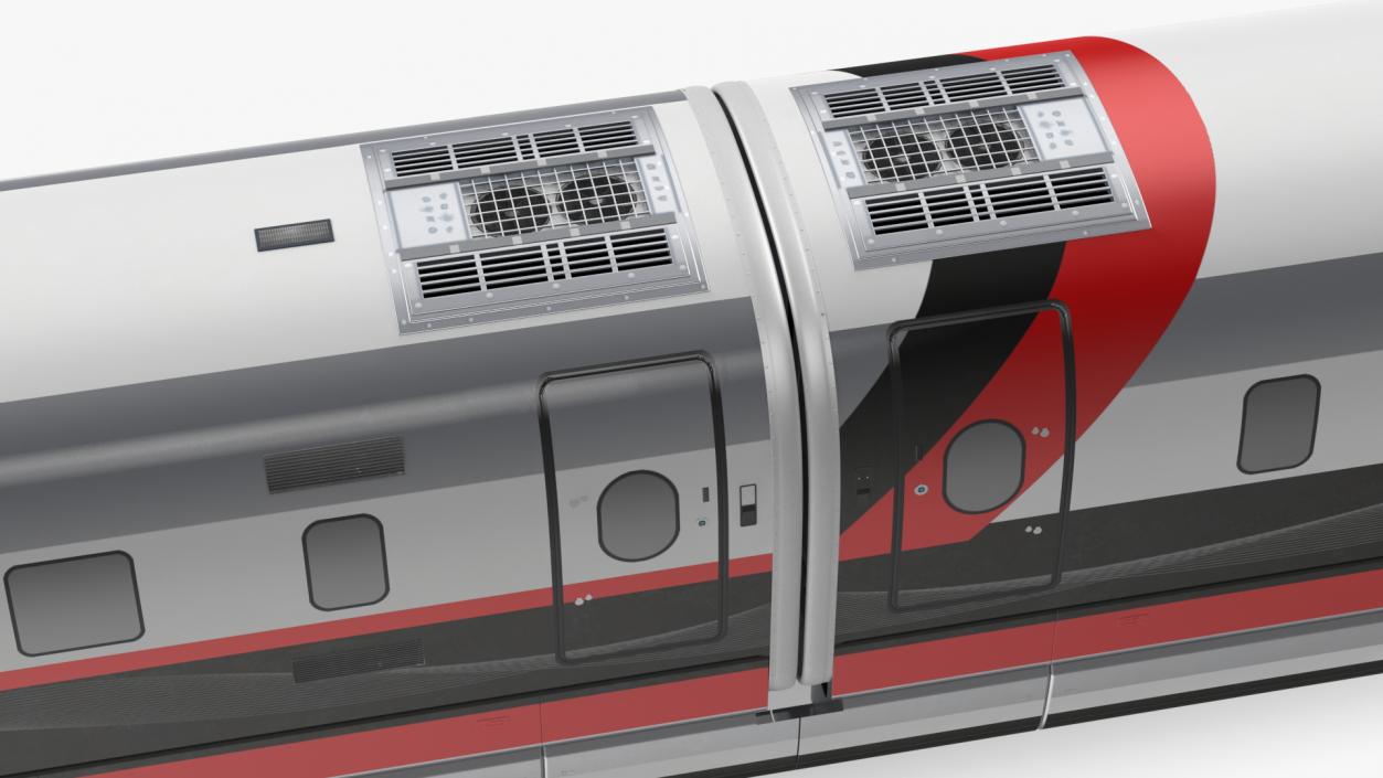 3D Maglev Train Red