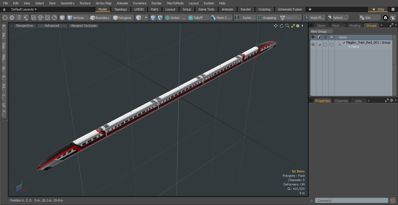 3D Maglev Train Red