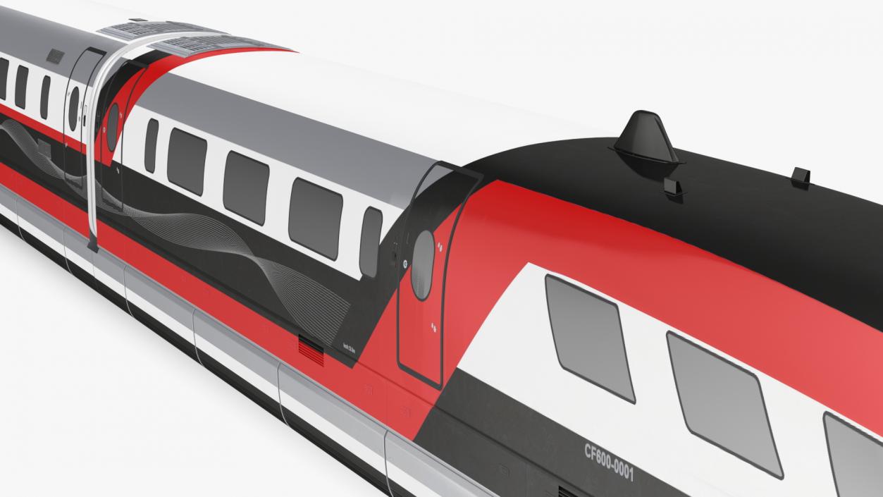 3D Maglev Train Red