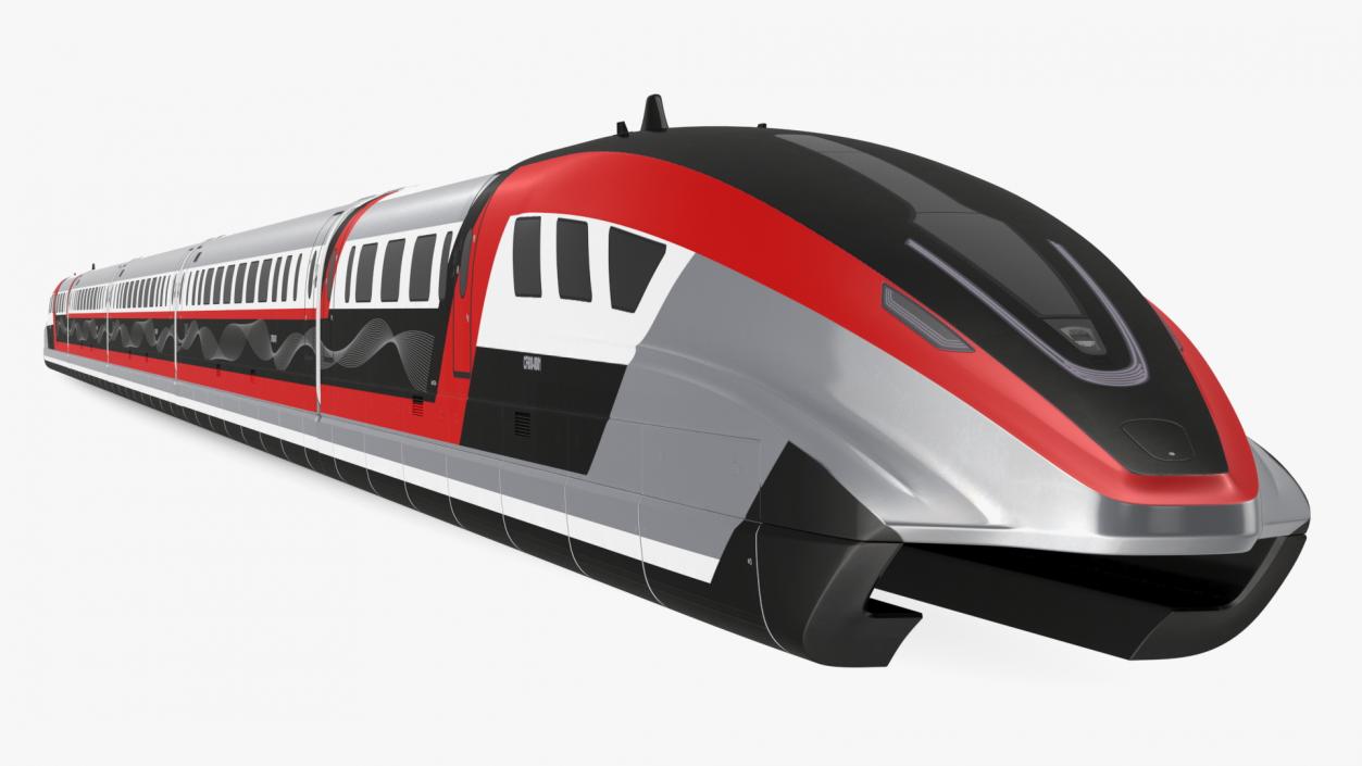 3D Maglev Train Red