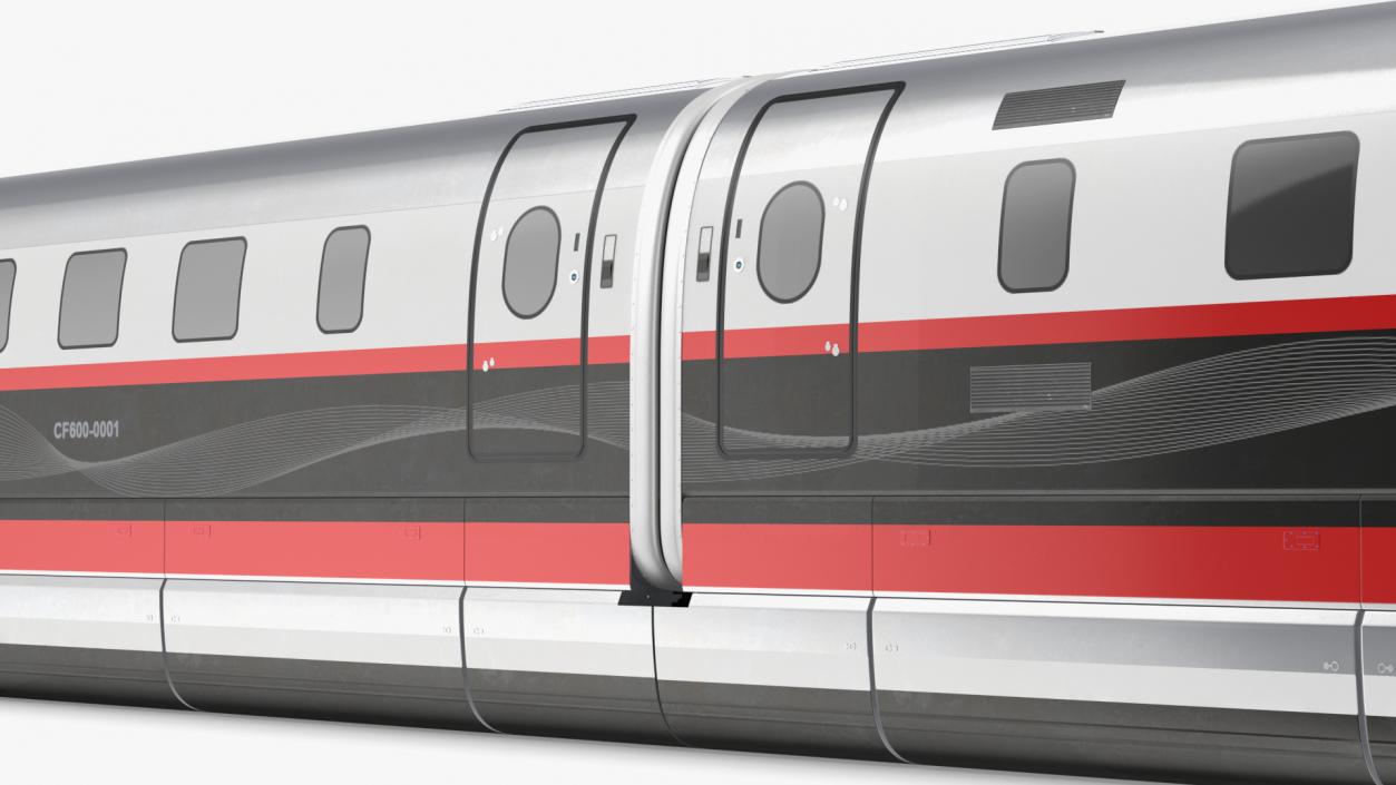 3D Maglev Train Red