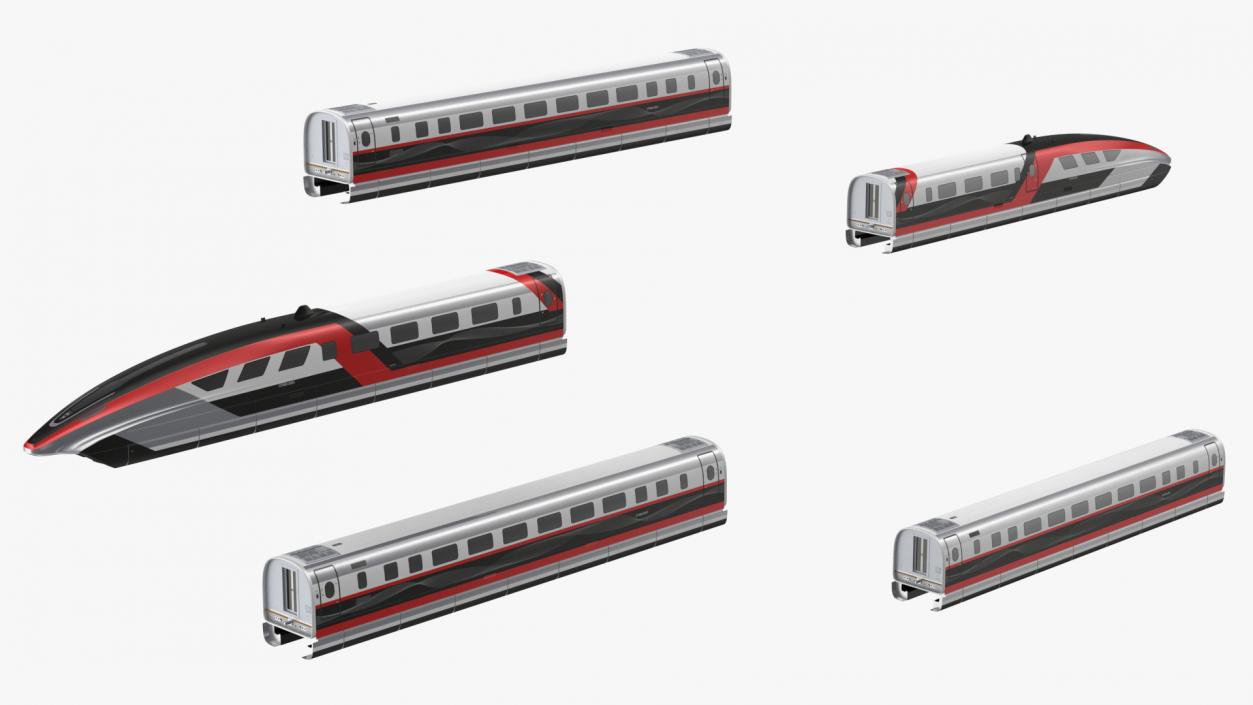 3D Maglev Train Red