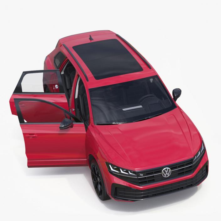 Volkswagen Touareg 2024 Red Rigged 3D model