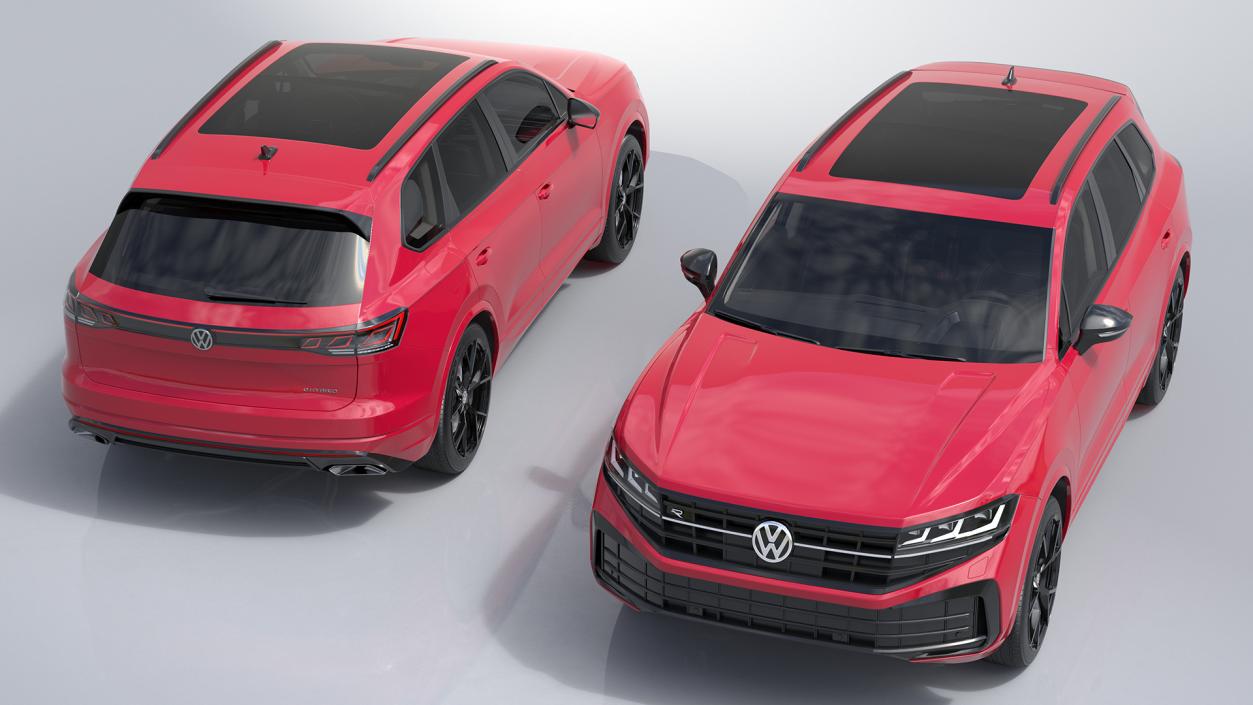 Volkswagen Touareg 2024 Red Rigged 3D model