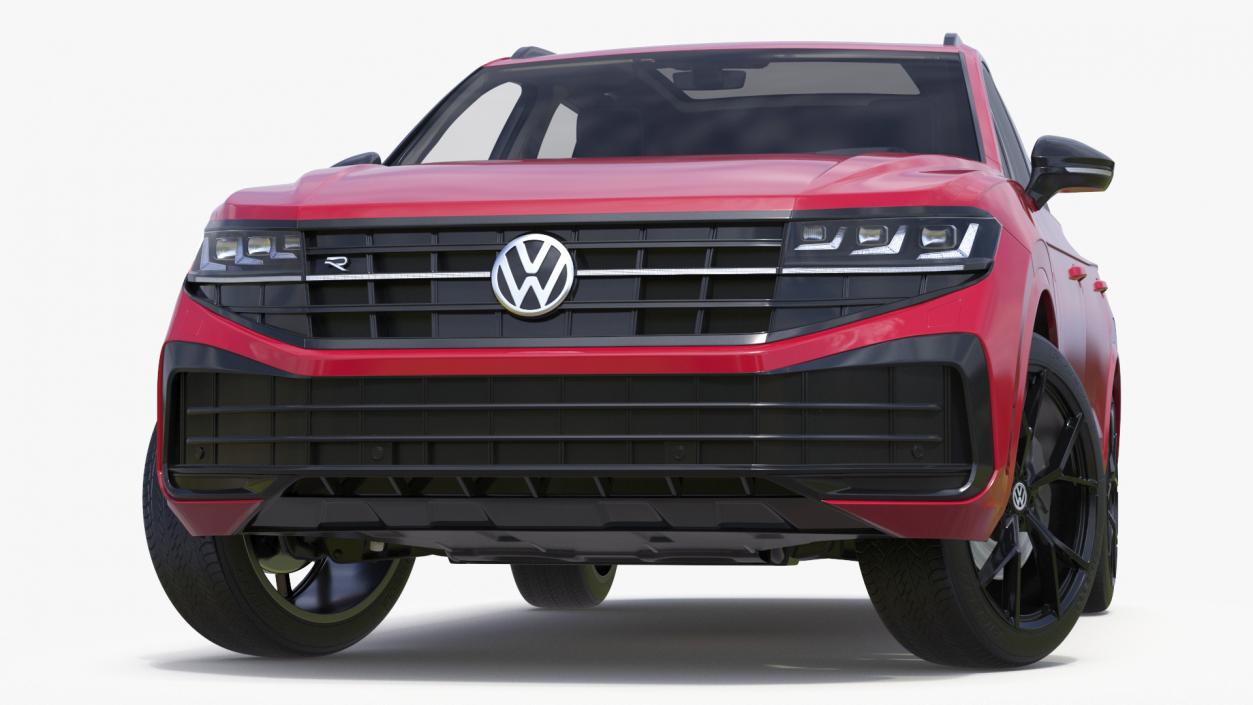 Volkswagen Touareg 2024 Red Rigged 3D model