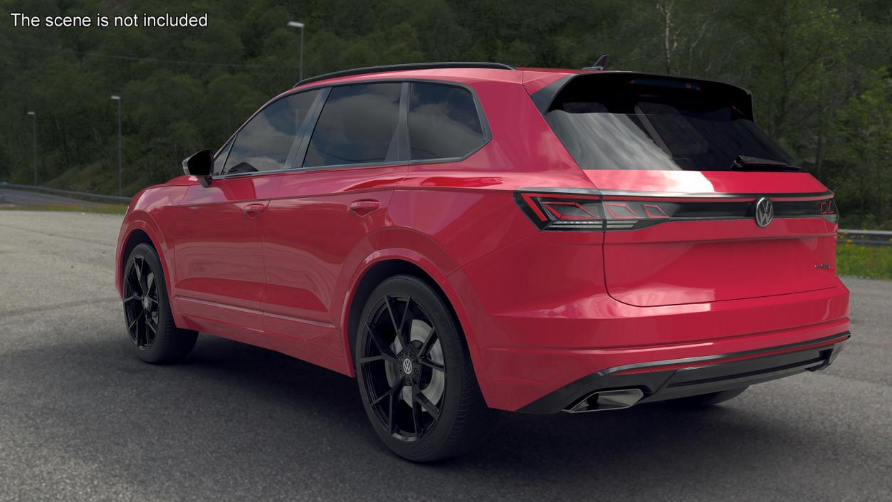 Volkswagen Touareg 2024 Red Rigged 3D model