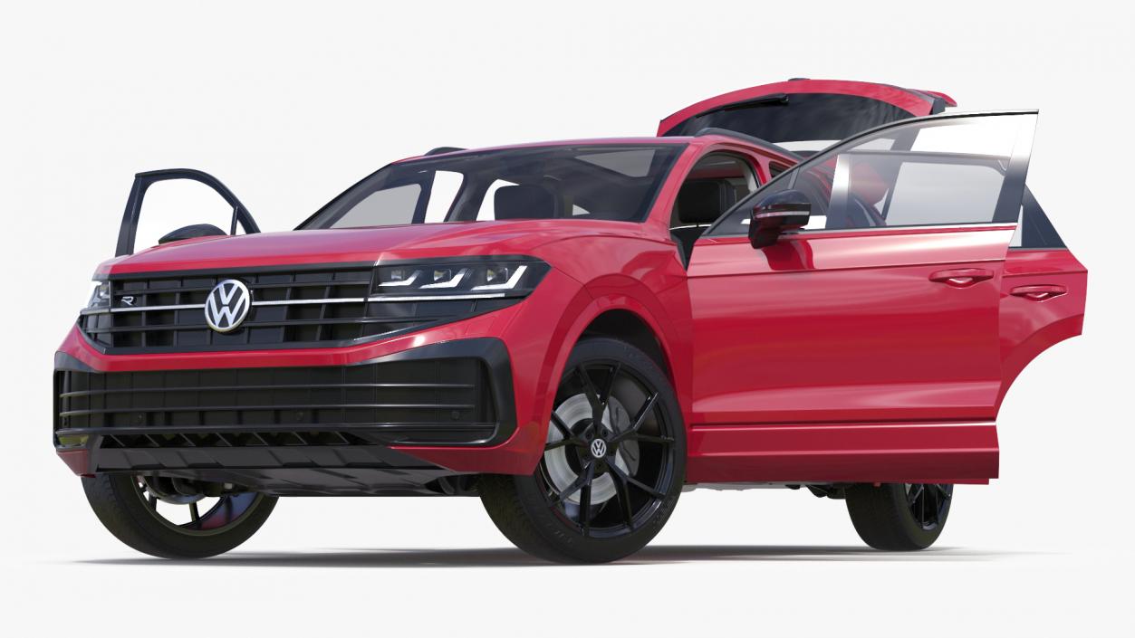 Volkswagen Touareg 2024 Red Rigged 3D model