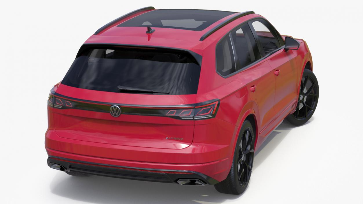 Volkswagen Touareg 2024 Red Rigged 3D model