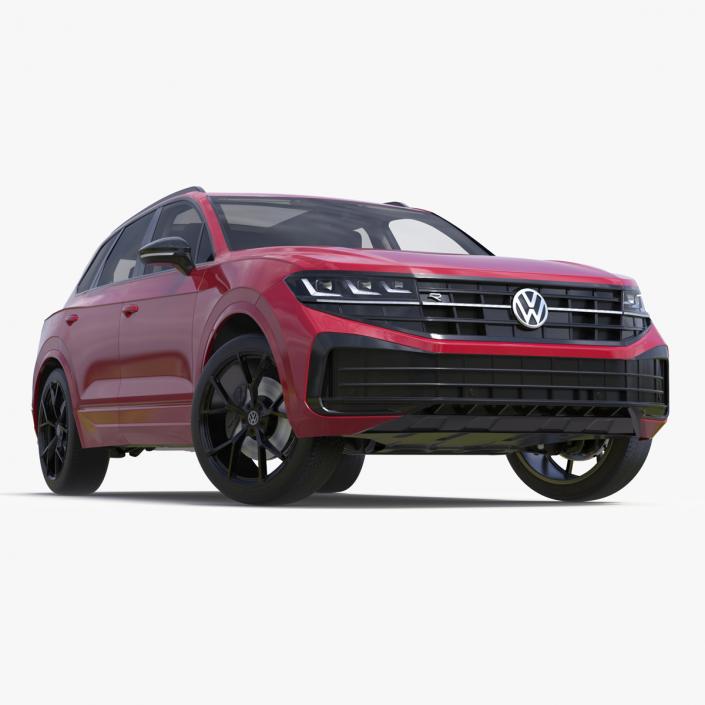 Volkswagen Touareg 2024 Red Rigged 3D model