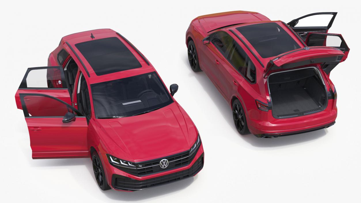 Volkswagen Touareg 2024 Red Rigged 3D model