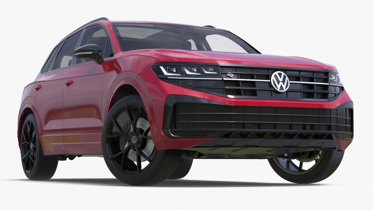 Volkswagen Touareg 2024 Red Rigged 3D model