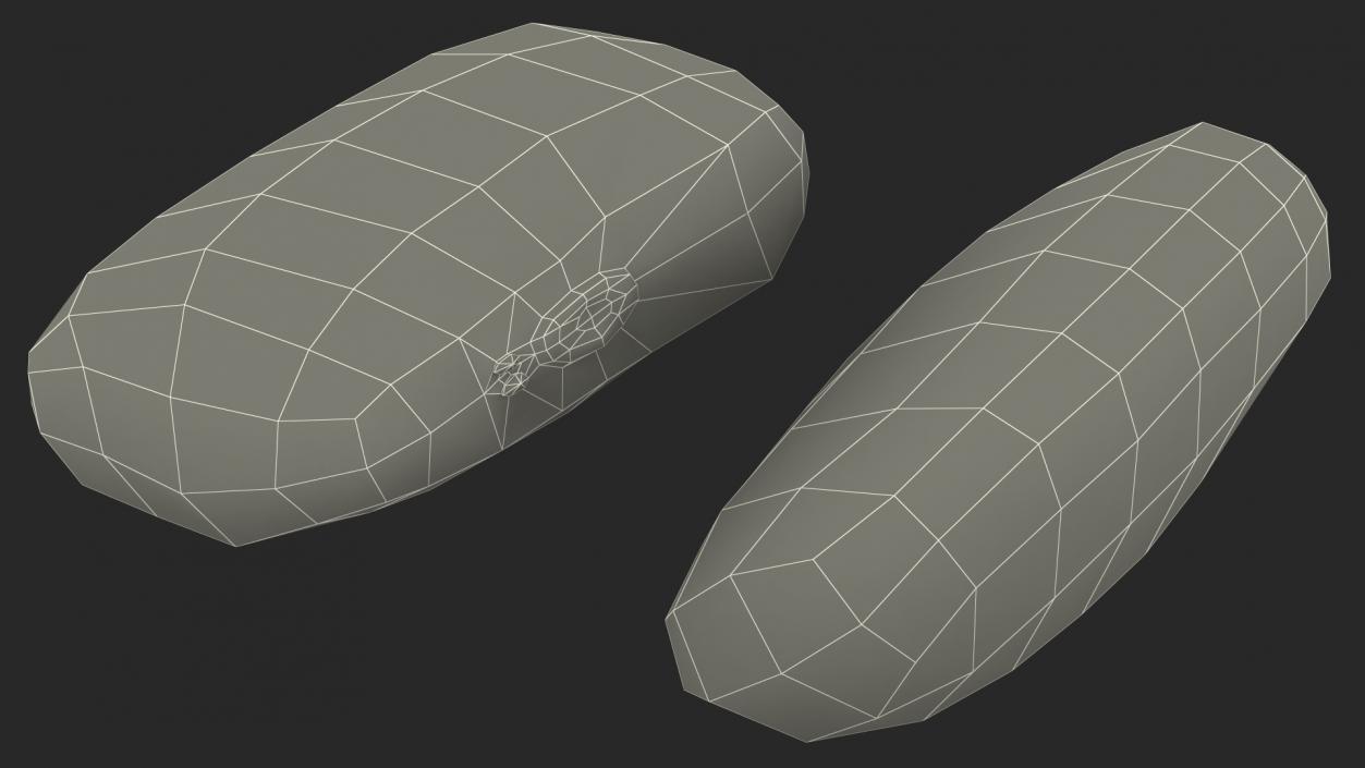 White Pea Bean Pile 3D model