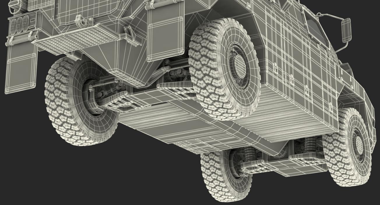 3D MPV 4x4 Bushmaster Camo model