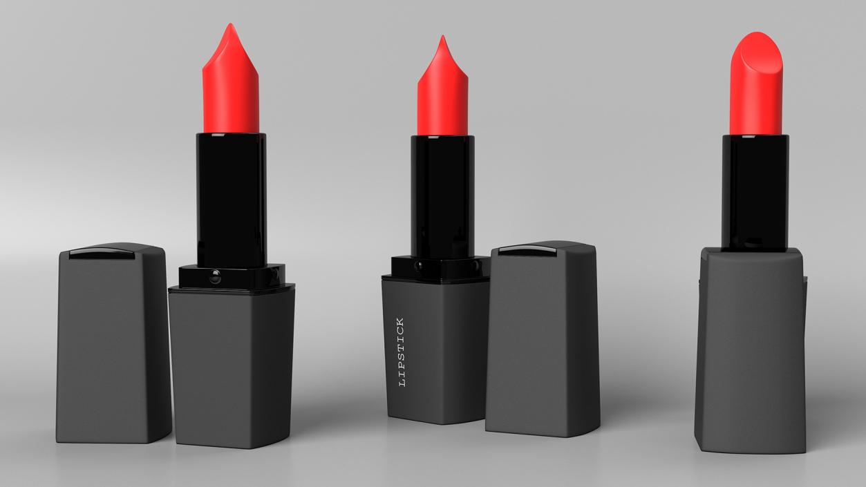 Square Lipstick Red 3D model