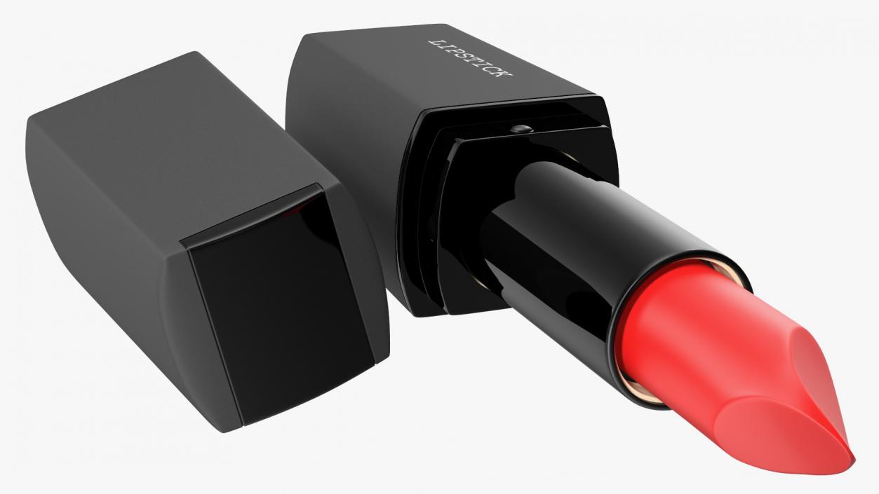 Square Lipstick Red 3D model