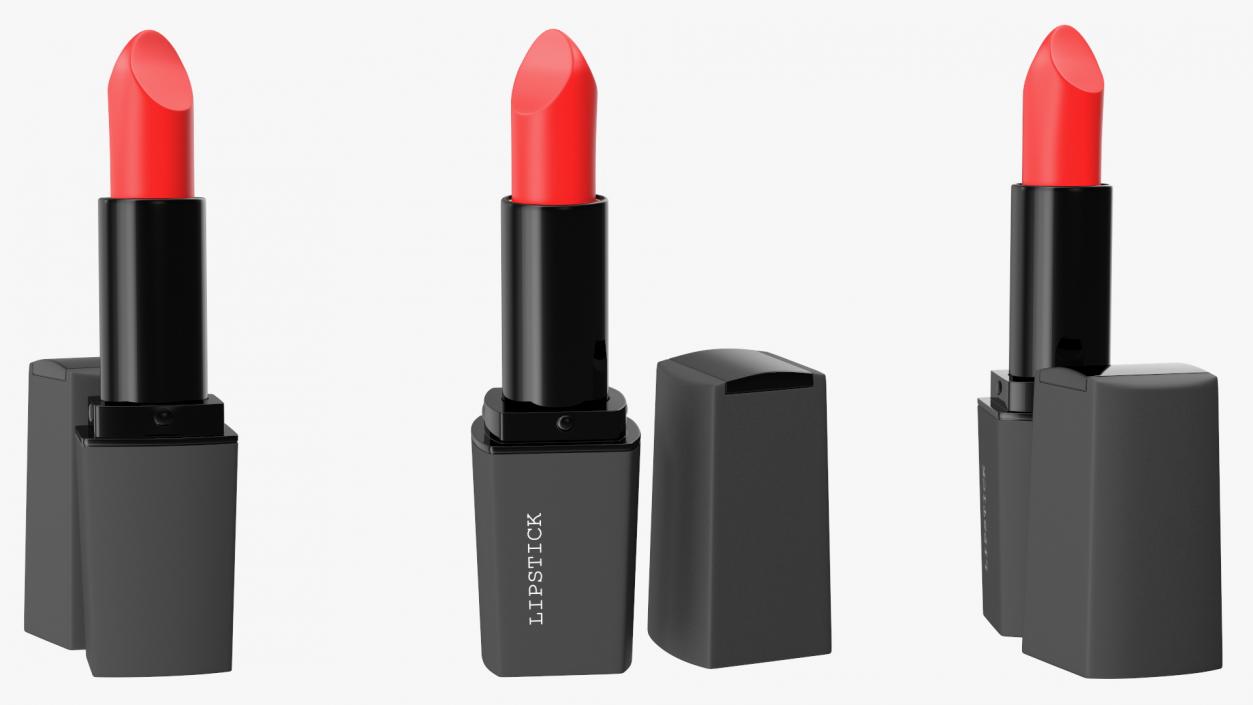 Square Lipstick Red 3D model