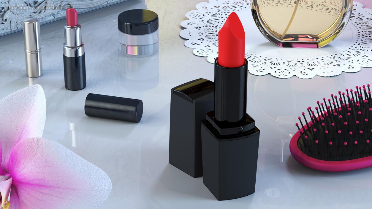 Square Lipstick Red 3D model