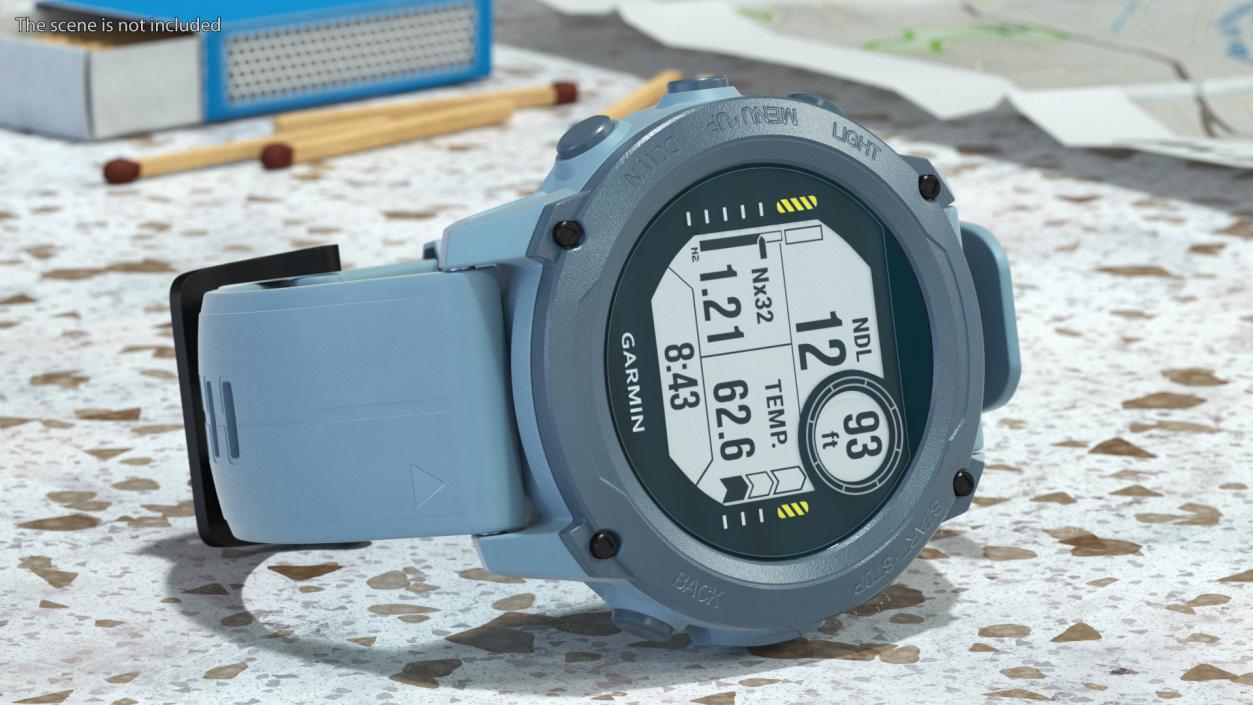 3D model Smartwatch Garmin G1 Hurricane Blue