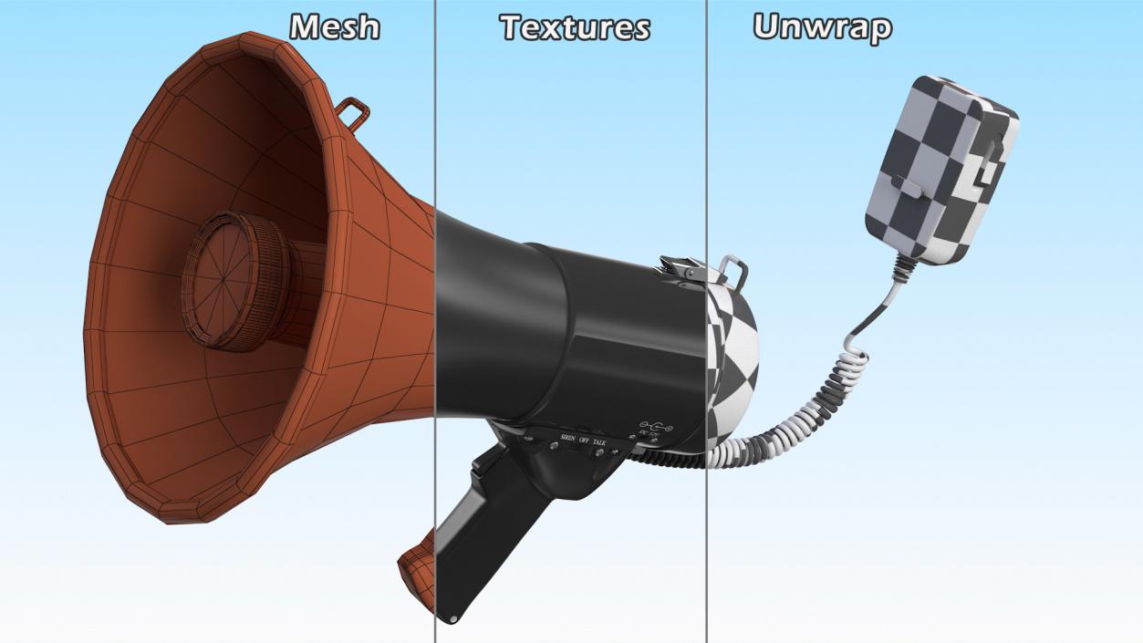 3D model Megaphone Handheld Loudspeaker