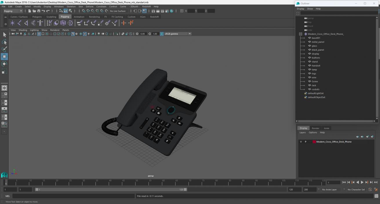 3D model Modern Cisco Office Desk Phone