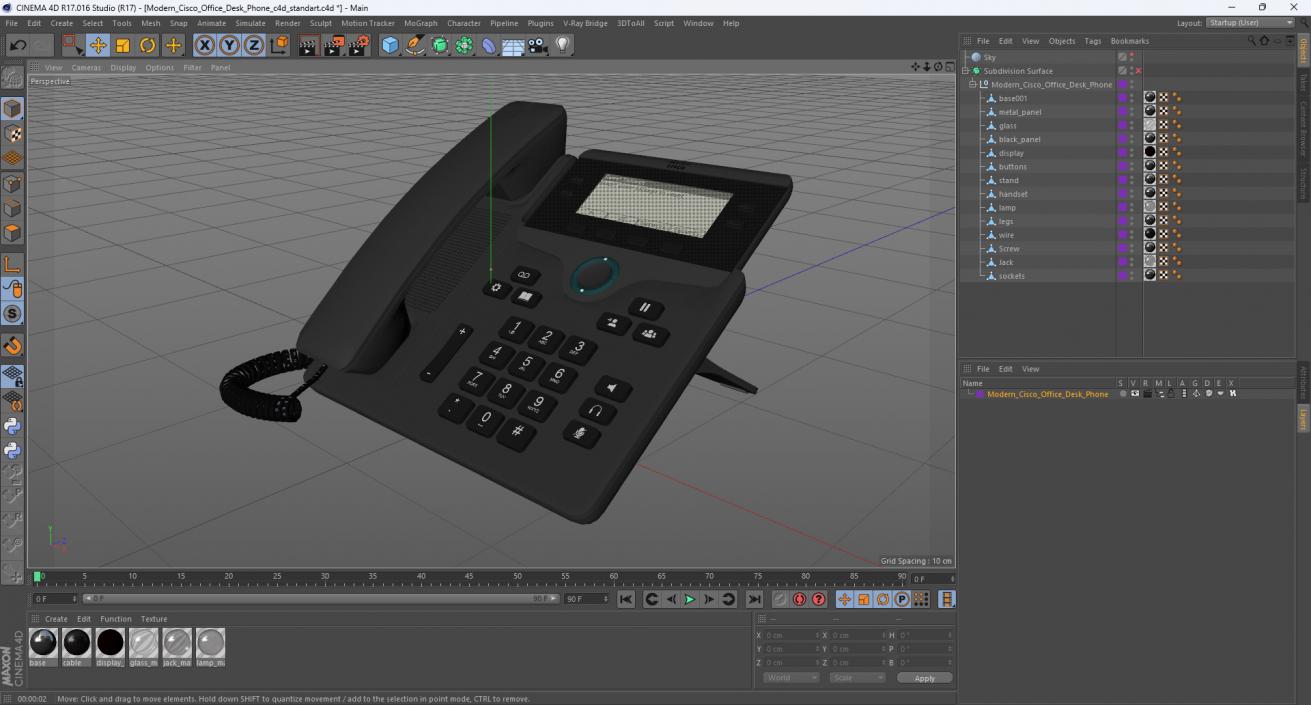 3D model Modern Cisco Office Desk Phone