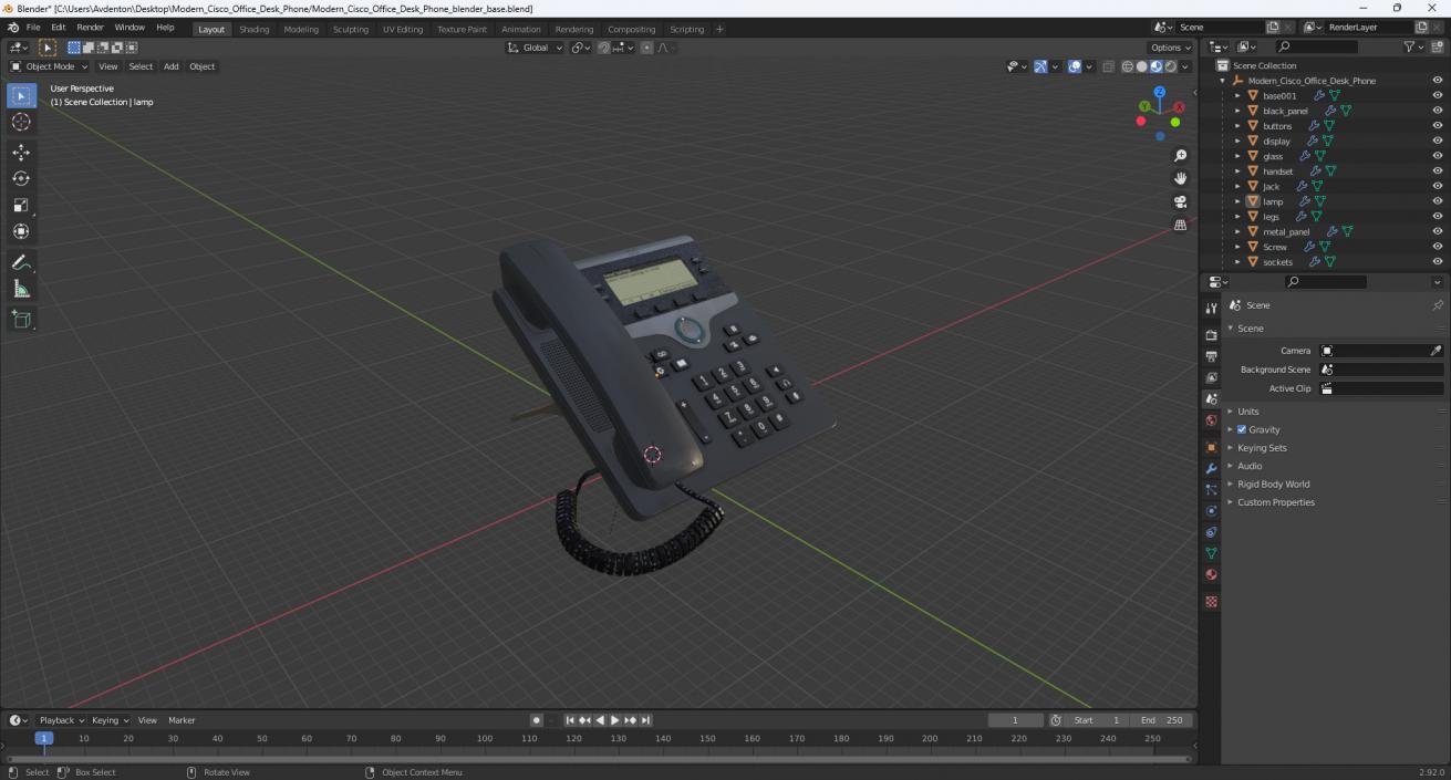 3D model Modern Cisco Office Desk Phone