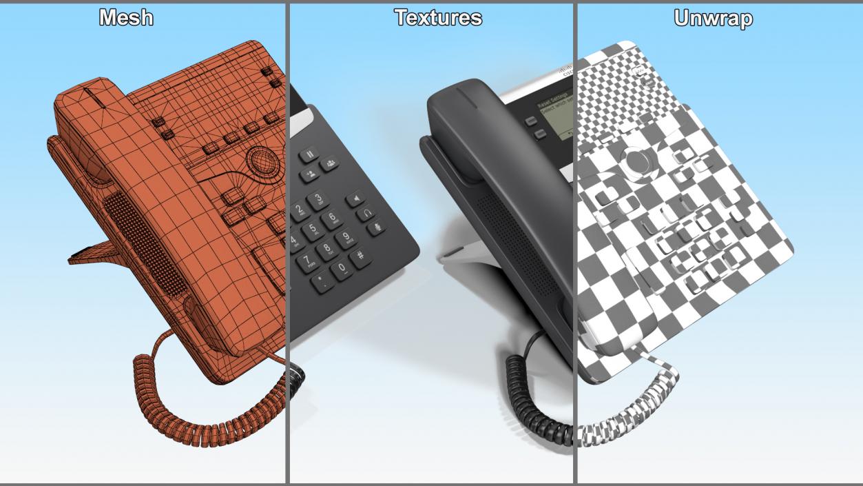 3D model Modern Cisco Office Desk Phone