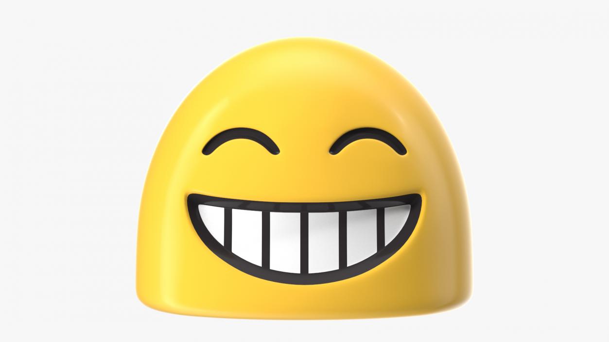 Beaming Face with Smiling Eyes Android Emoji 3D model