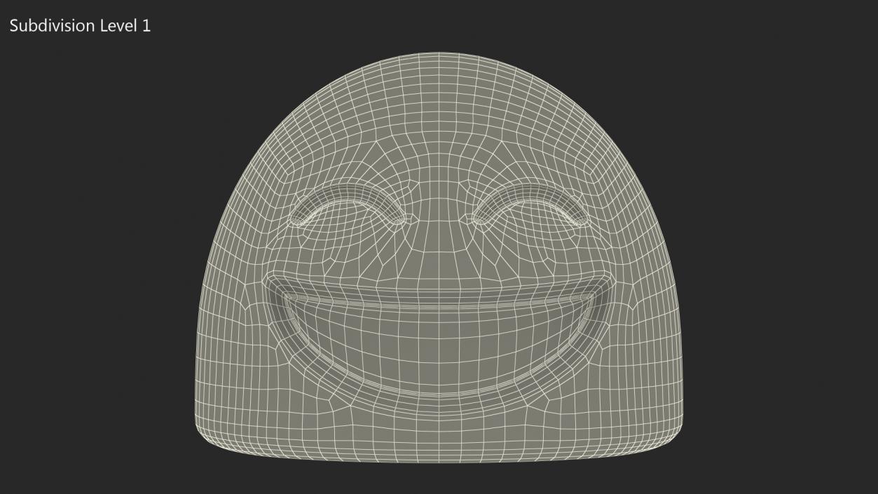 Beaming Face with Smiling Eyes Android Emoji 3D model