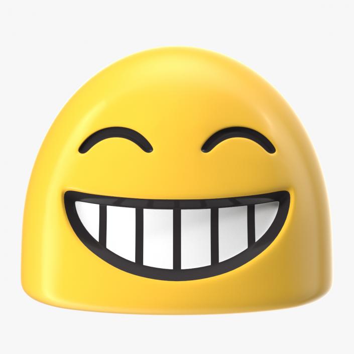 Beaming Face with Smiling Eyes Android Emoji 3D model