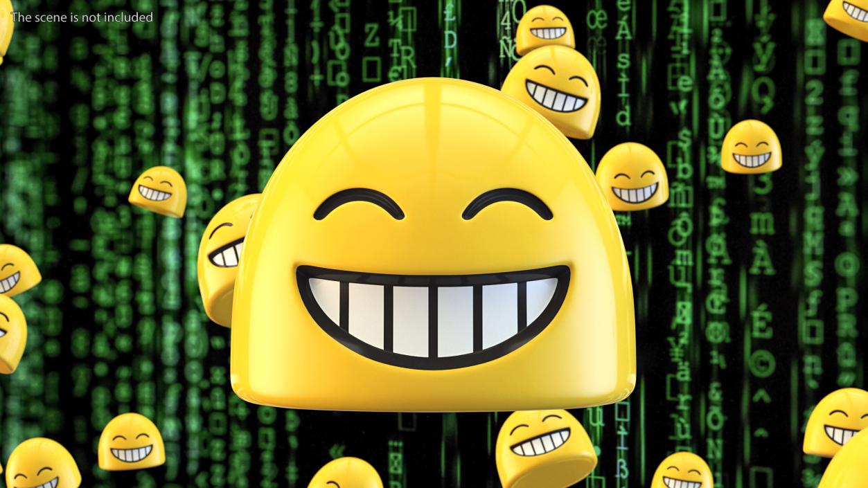 Beaming Face with Smiling Eyes Android Emoji 3D model