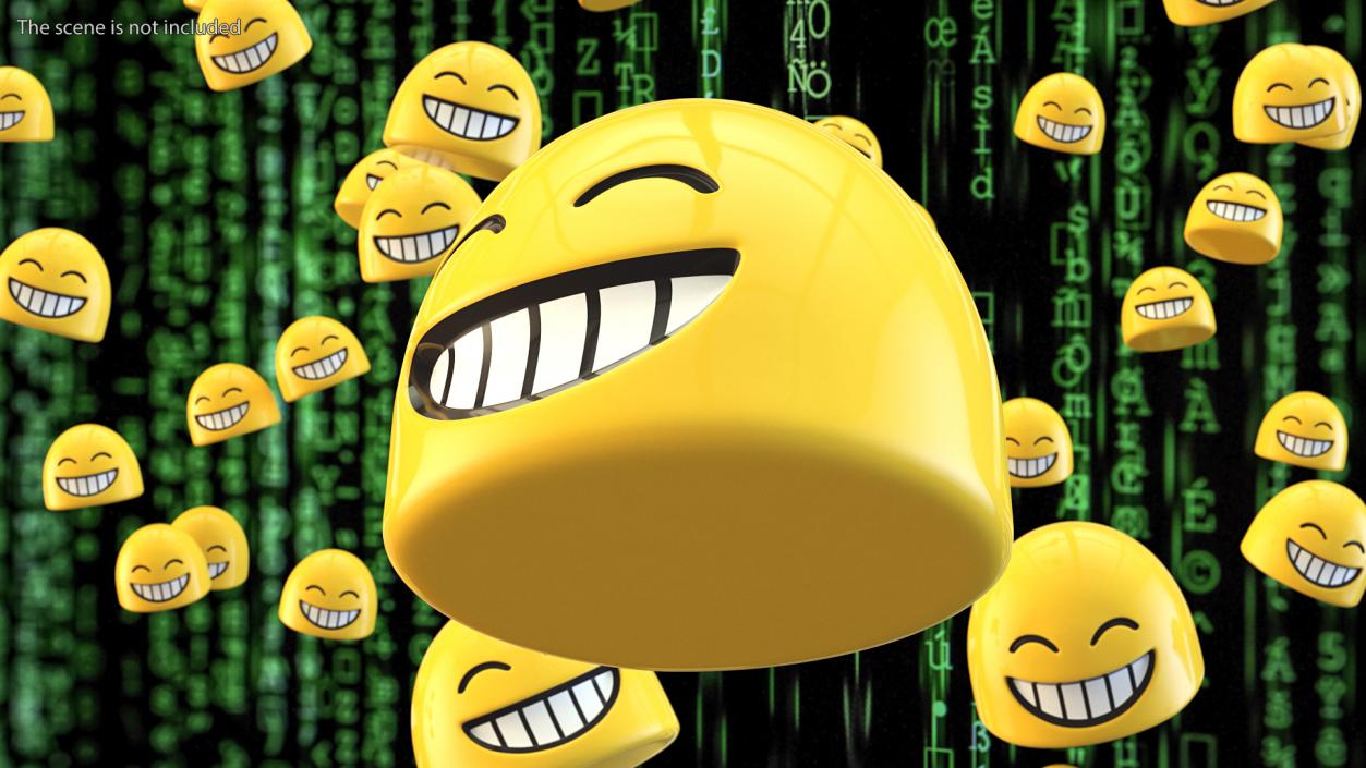 Beaming Face with Smiling Eyes Android Emoji 3D model