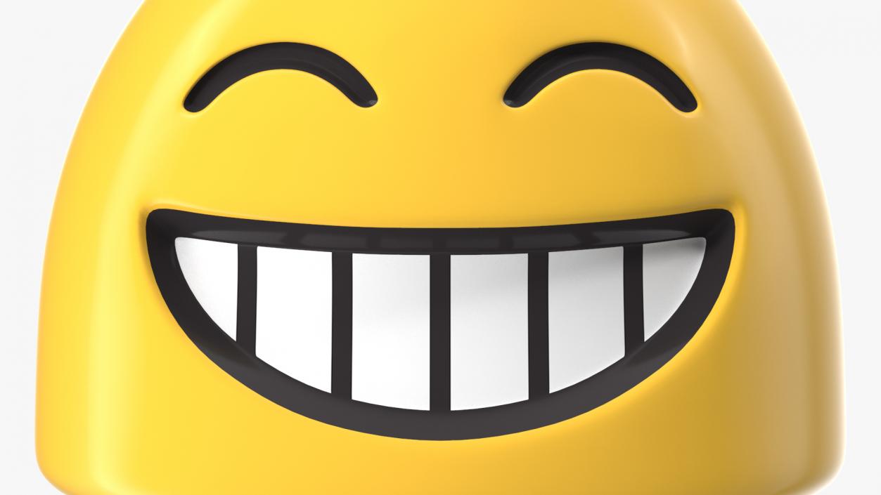 Beaming Face with Smiling Eyes Android Emoji 3D model