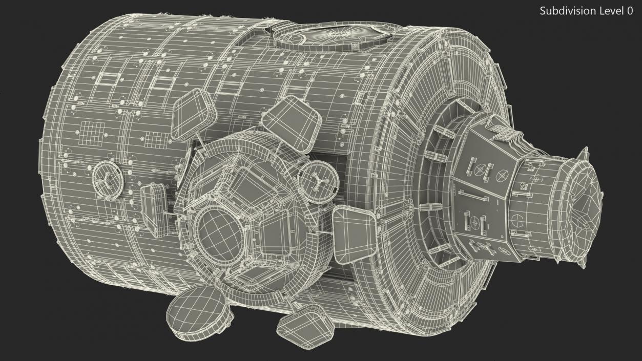 3D ISS Module Tranquility Node 3 with Cupola Module model