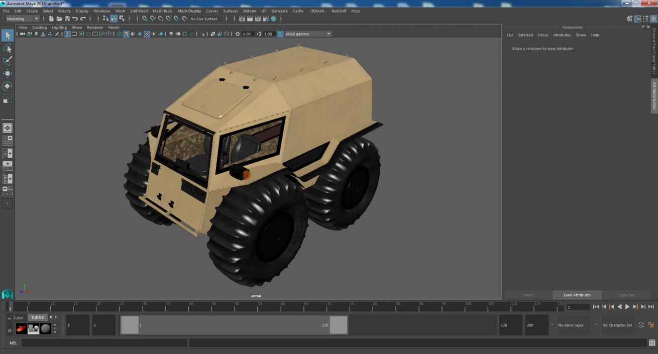 Amphibious Off Road Vehicle 3D