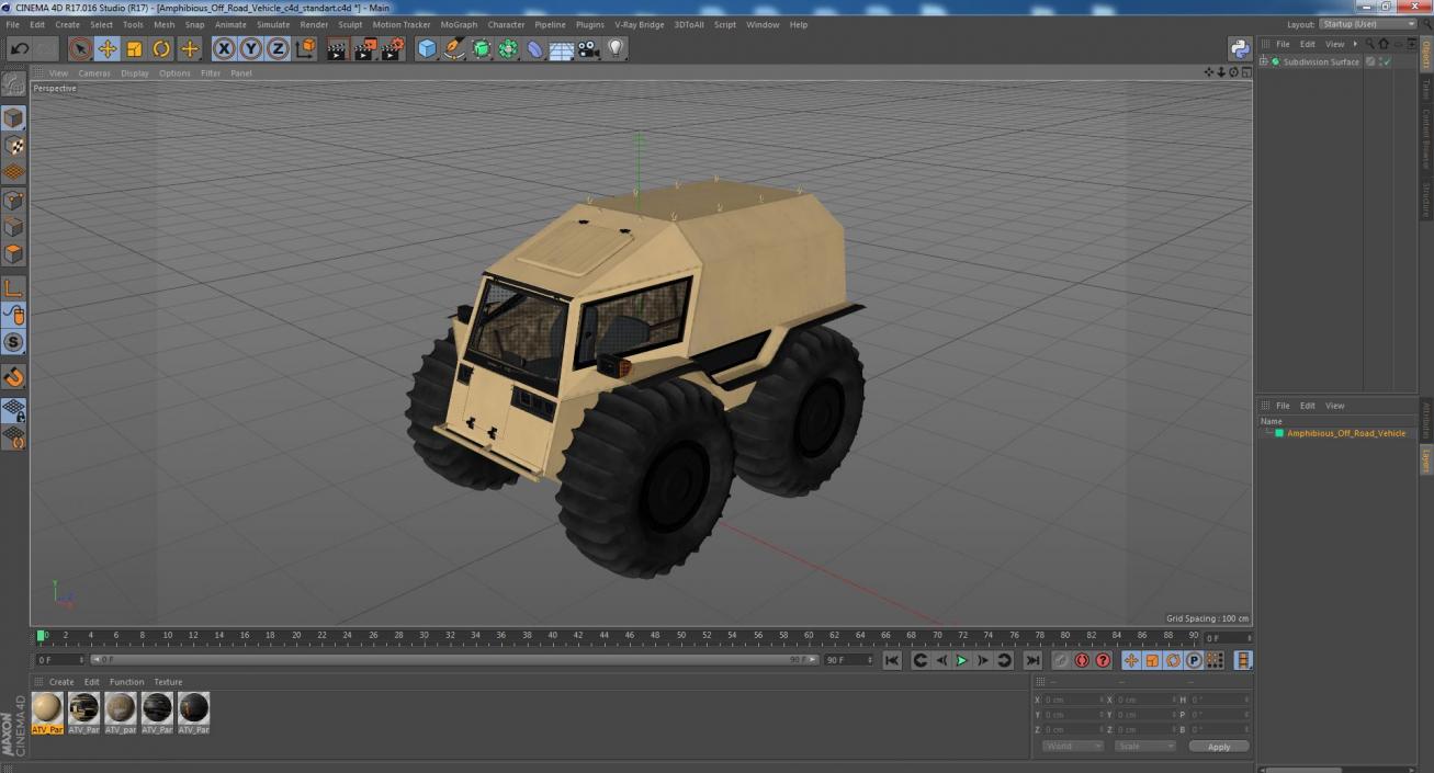 Amphibious Off Road Vehicle 3D