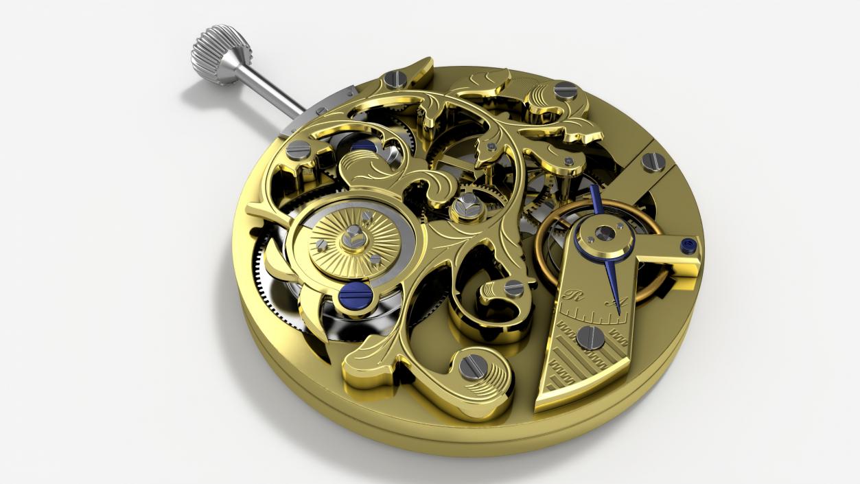 3D Antique Pocket Watch Movement New model