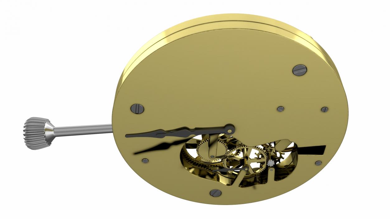 3D Antique Pocket Watch Movement New model