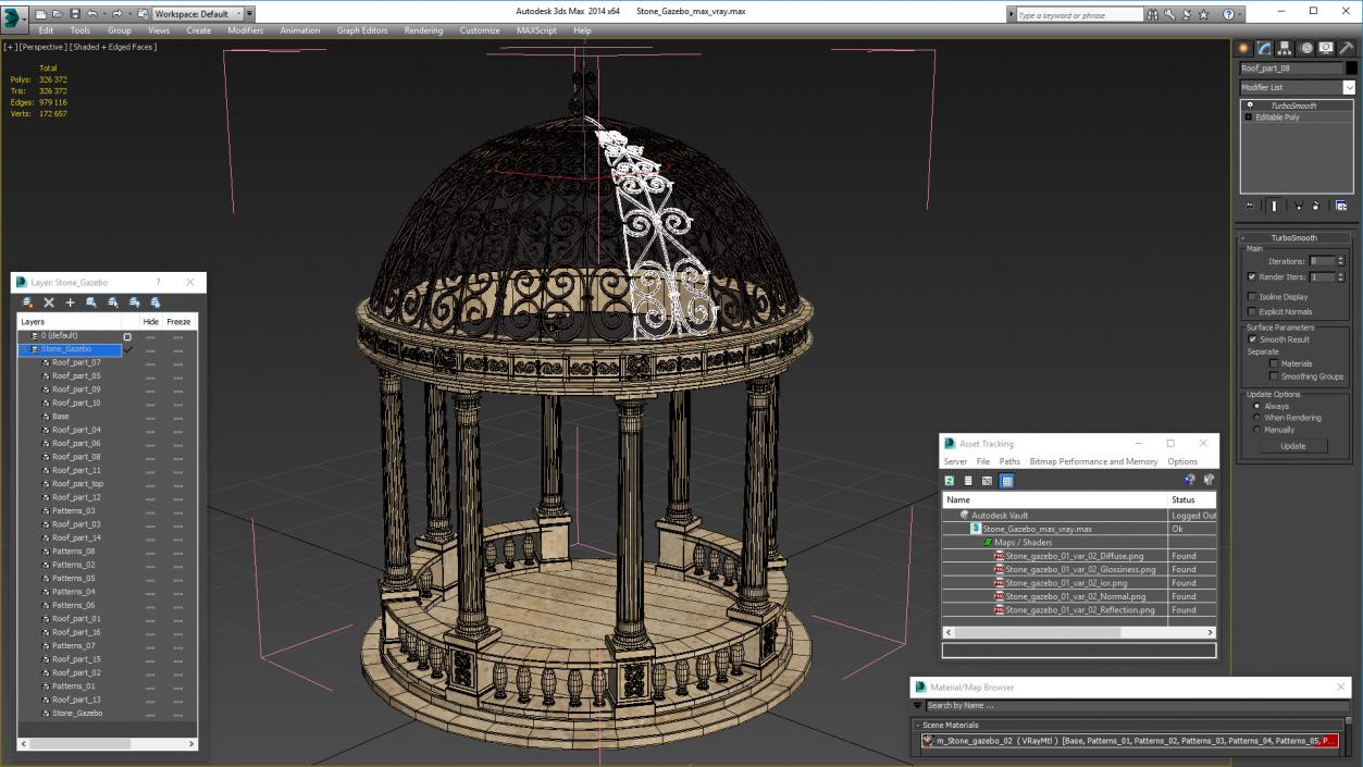 Stone Gazebo 3D