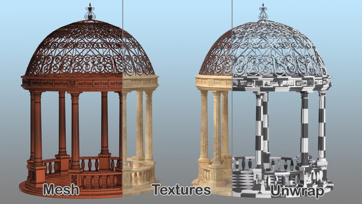 Stone Gazebo 3D