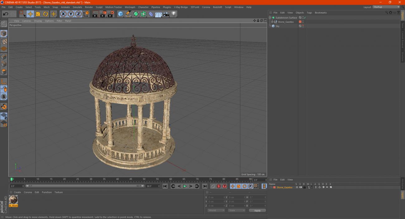 Stone Gazebo 3D