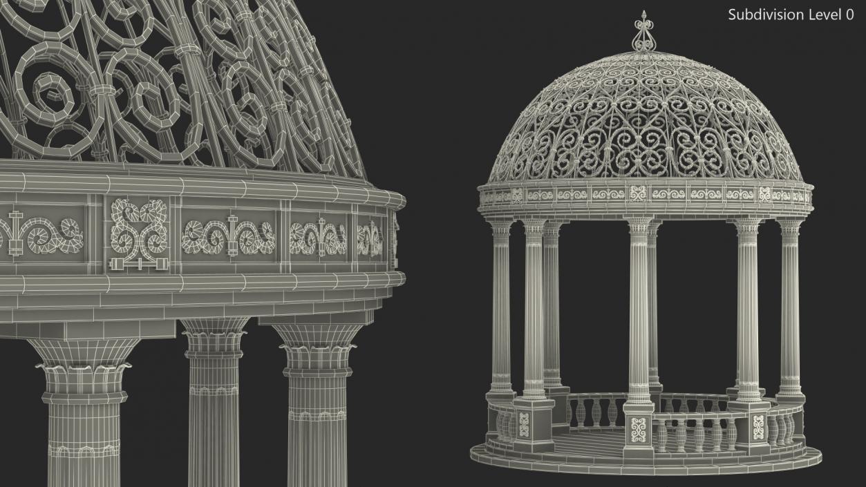 Stone Gazebo 3D