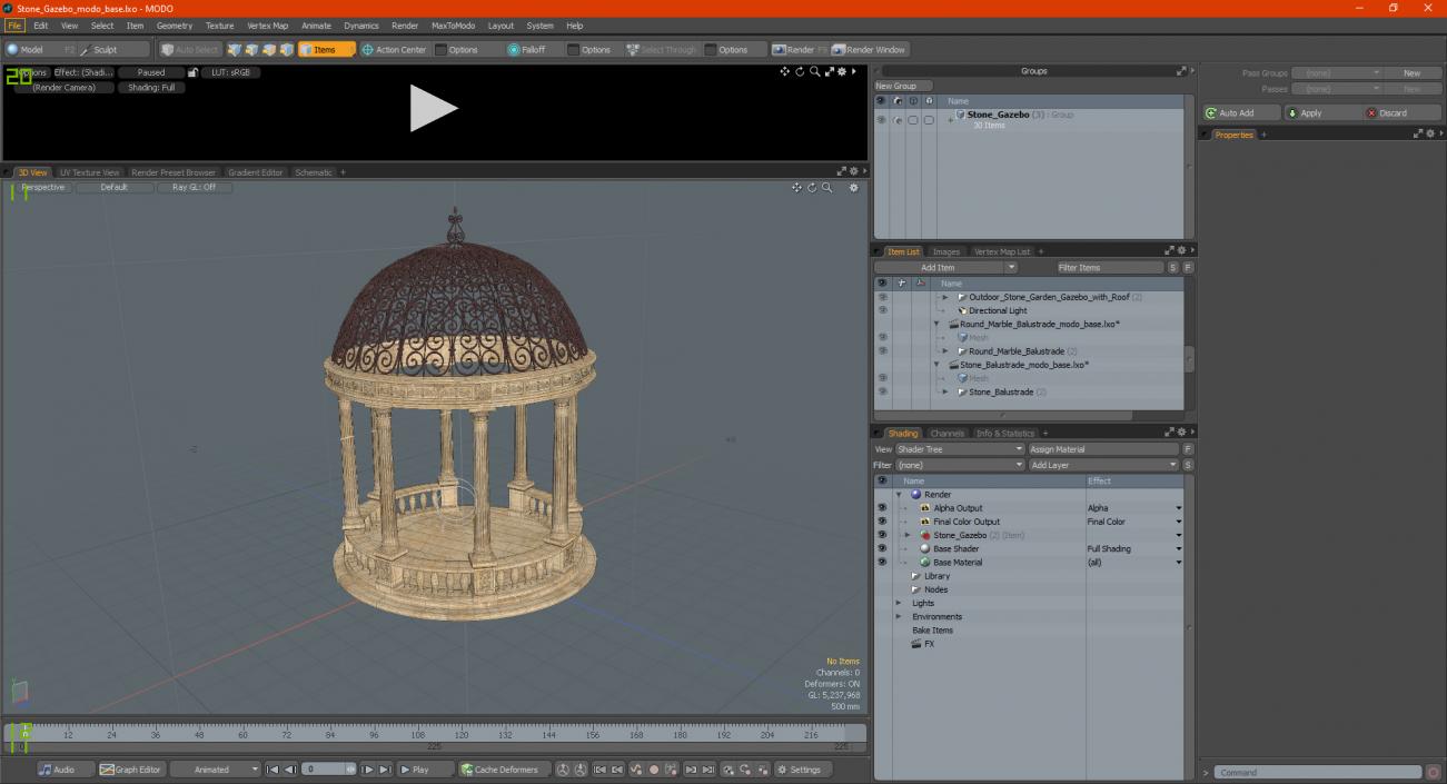 Stone Gazebo 3D