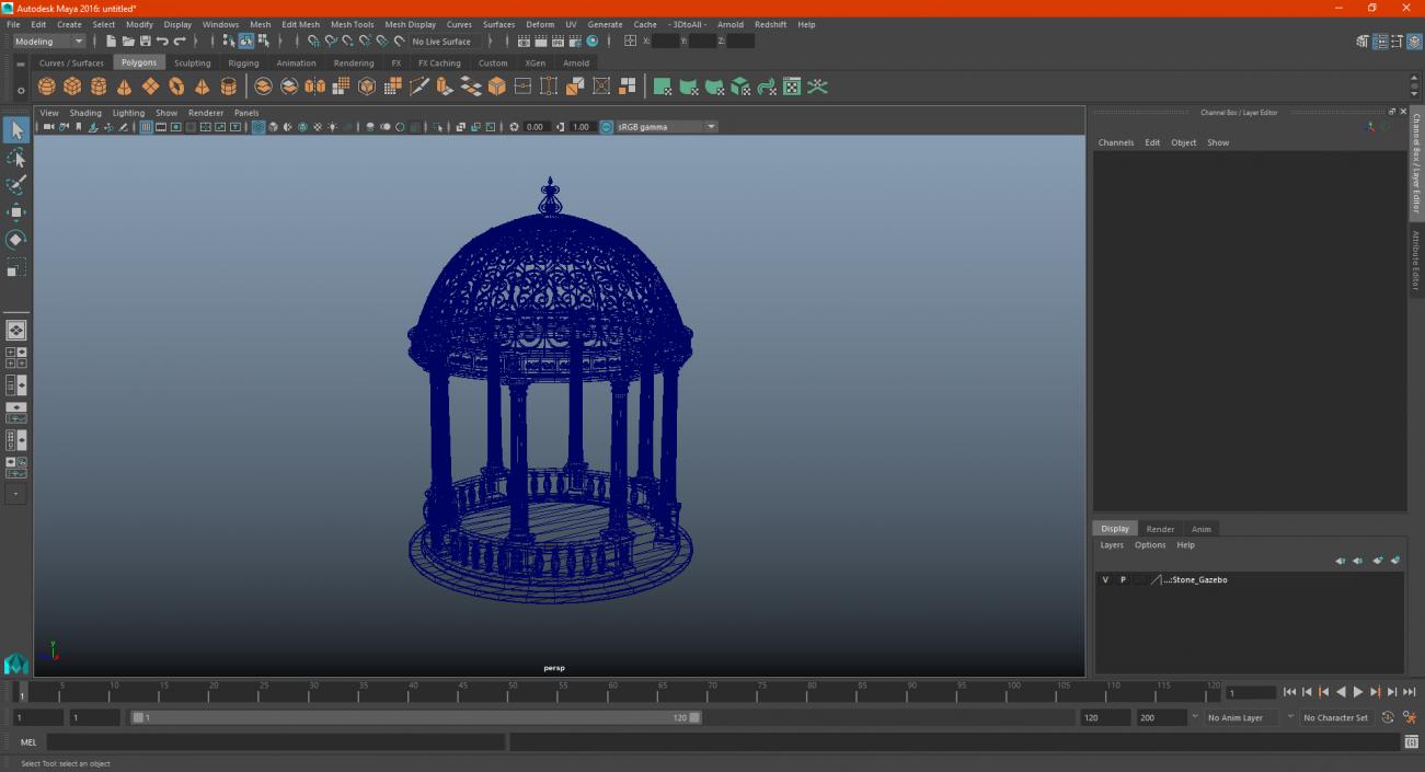 Stone Gazebo 3D