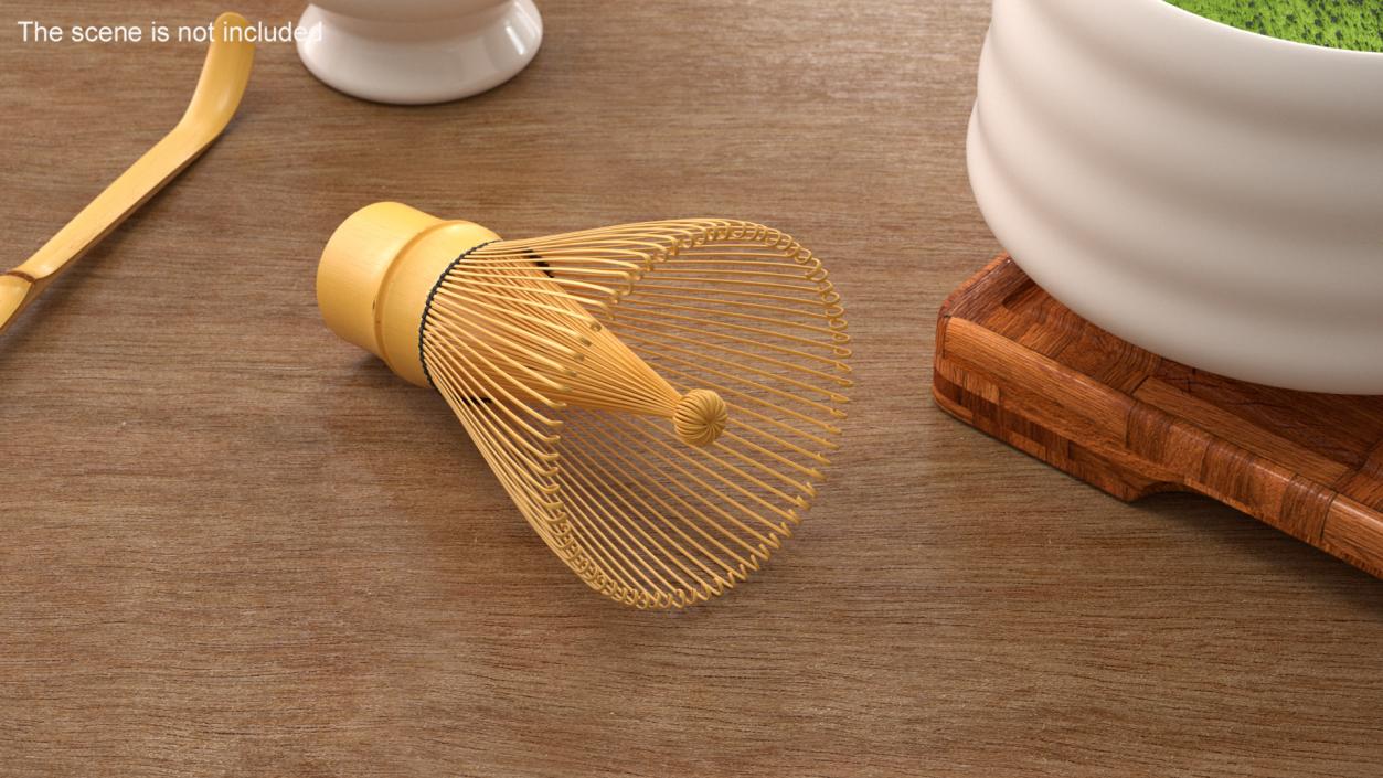 3D Bamboo Matcha Tea Whisk model