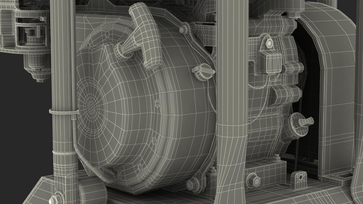 3D Gasoline Vibratory Plate Compactor Rigged