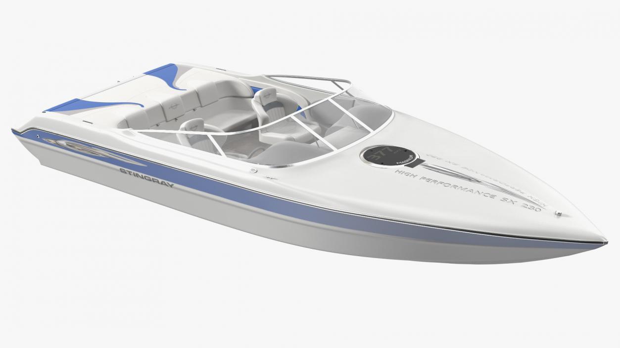 Deck Boat Stingray White 3D model