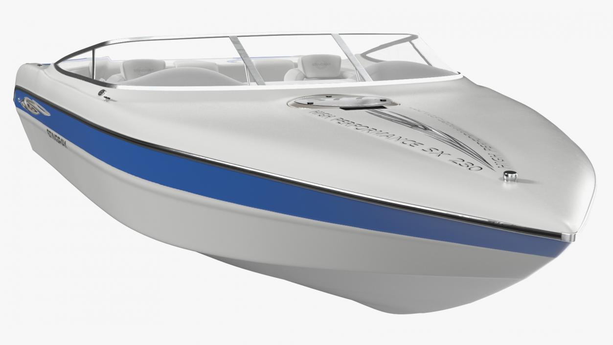 Deck Boat Stingray White 3D model